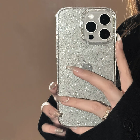 Transparent Glitter Simple Apple 14 Promax Phone Case 13 Suitable for iPhone 15 Soft Case 11 Advanced Luxury 12