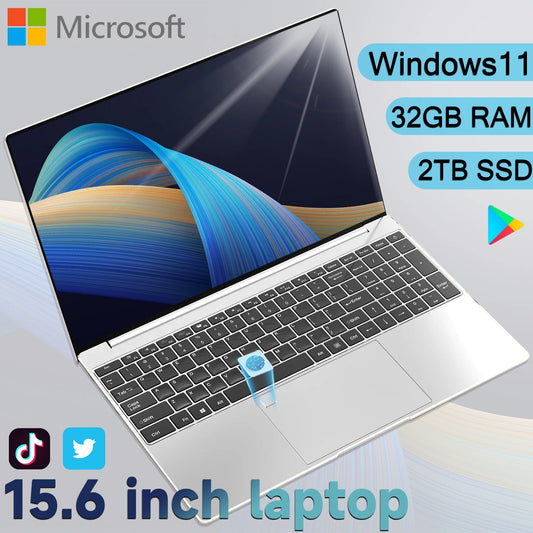 2024 Gaming Laptops Windows 11 Full screen+anti blue light Notebook portatiles ordenador 15.6 Inch Unlock Computer N5095 512GB