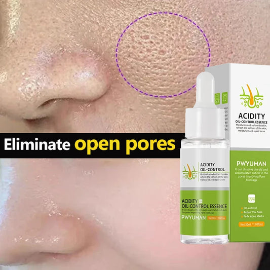 Acidity Pore Shrinking Face Serum Open Pore Acne Treatment Oil Control Firming Moisturizing Whitening Repair Smooth Skin Care