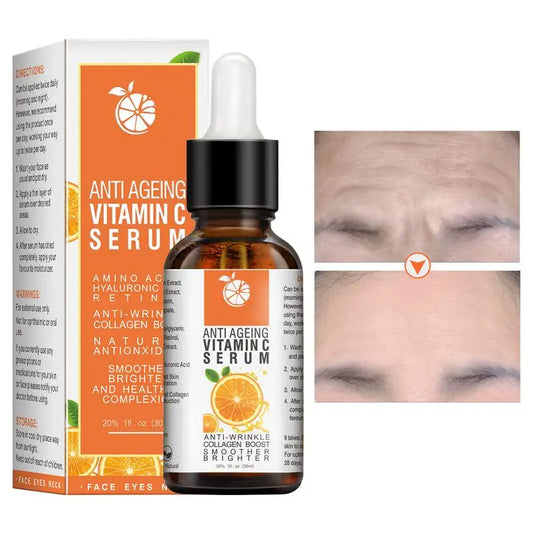 NEW Vitamin C Facial Serum Brighten Skin Lighten Spots Hyaluronic Acid Face Essence Skin Care Products