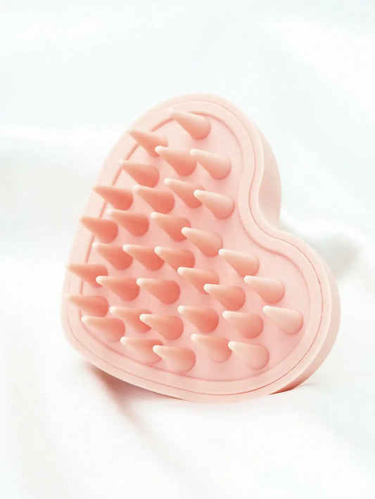 Heart-shaped Silicone Scalp Massager Shampoo Brush Soft Bristles Wet Dry Scalp Brush Wash Clean Care Hair Root Hair Shower Tools