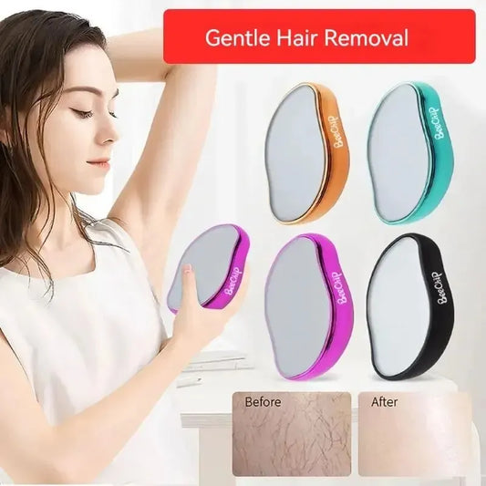 Hair Removal Apparatus Nano Glass Fast Safe Painless Hair Removal Washable No Skin Damage Home Use Exfoliator Hair Sharpener