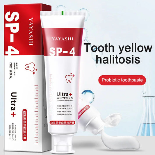 SP4 Probiotics Whitening Toothpaste, Stain Removal, Yellow Removal, Bad Breath, Dental Calculus Smoke Stains, Yellow Stains